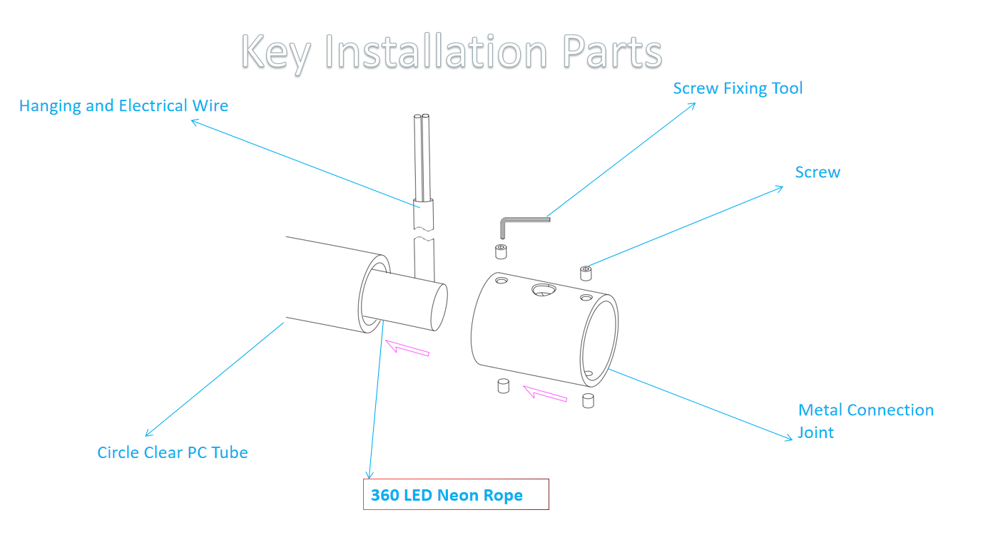 armor 360° LED  Neon Circle Lamp-