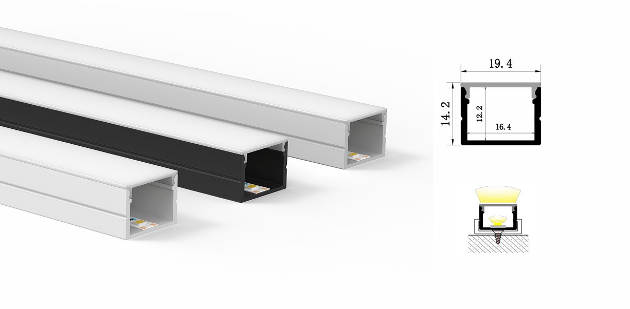 Slim Linear Aluminum Profile 0.8mm Indoor Lighting-